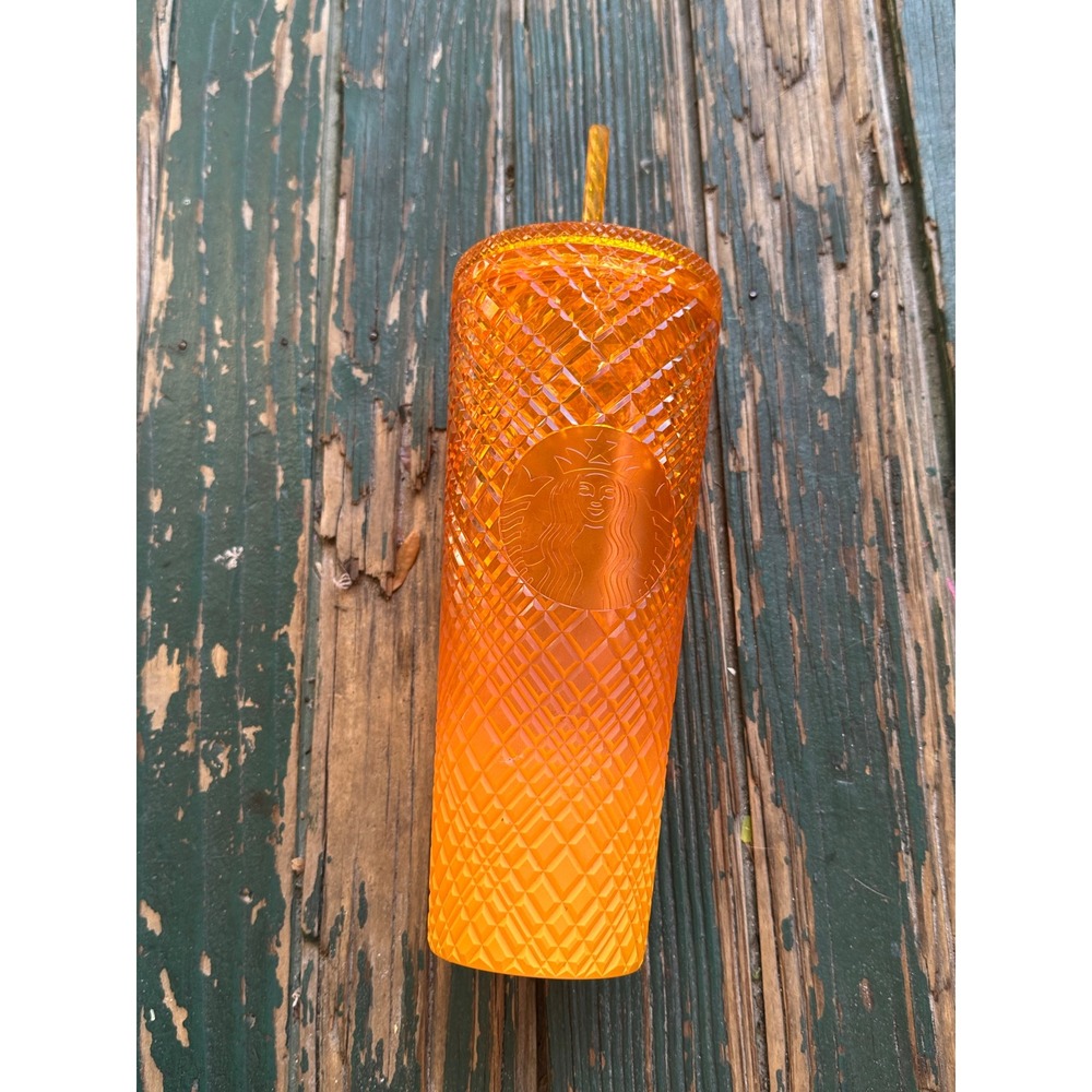 Starbucks Orange Ombre Studded Tumbler 24oz Venti Cold Cup 011134126